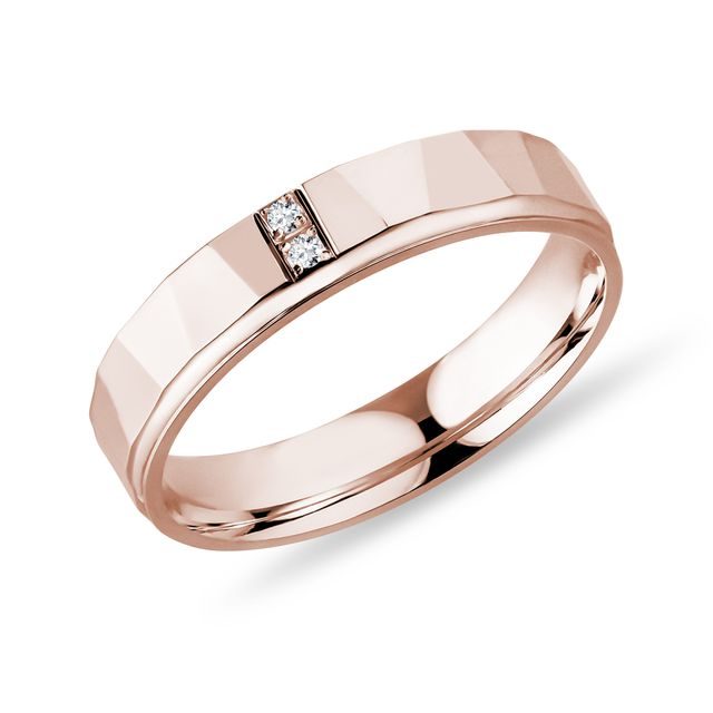 DAMENRING MIT ZWEI DIAMANTEN IN ROSÉGOLD - RINGE DIAMANT - RINGE