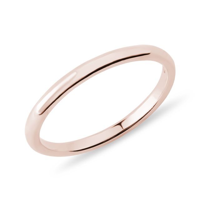 SIMPLE ROSE GOLD BAND WITH A HIGH-GLOSS FINISH - WOMEN'S WEDDING RINGS - WEDDING RINGS