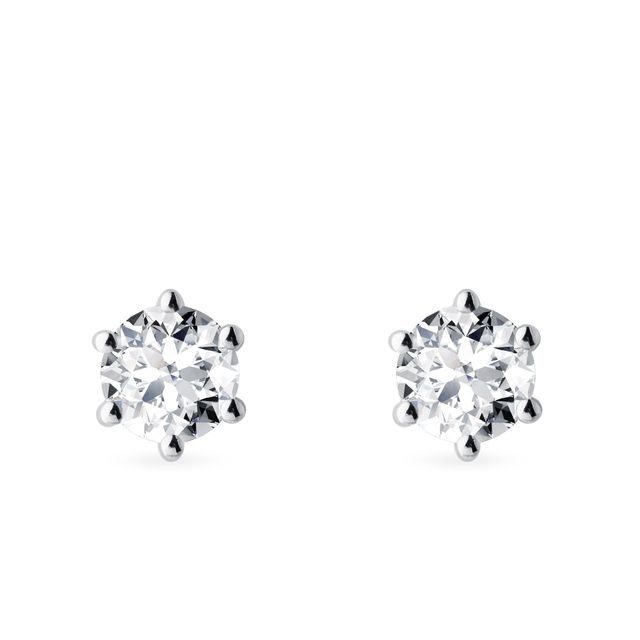 BOUCLES D'OREILLES EXCLUSIVES 2 CT EN OR BLANC - PUCES D'OREILLES EN DIAMANT - BOUCLES D'OREILLES
