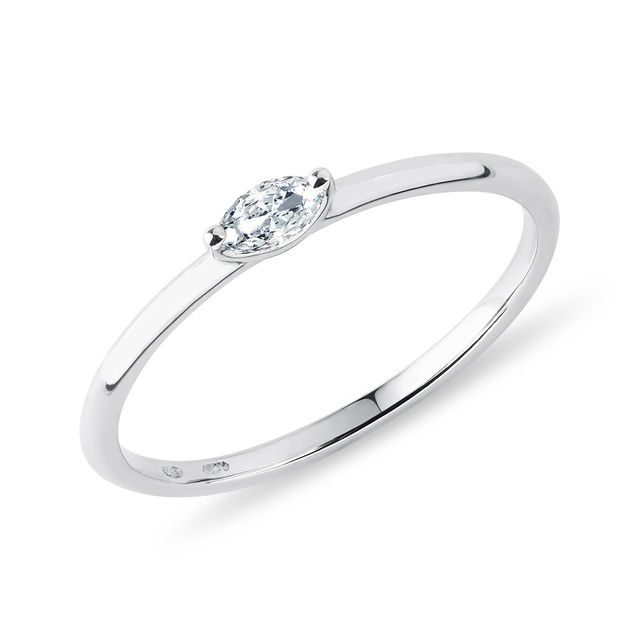 MINIMALISTISCHER DIAMANTRING AUS WEISSGOLD - RINGE DIAMANT - RINGE