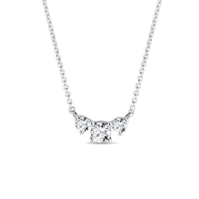 DIAMOND NECKLACE IN 14K WHITE GOLD - DIAMOND NECKLACES - NECKLACES