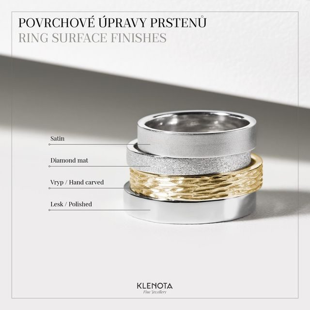 Pánský 4mm prsten z bílého zlata | KLENOTA