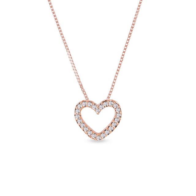 Diamantový náhrdelník v tvare srdca