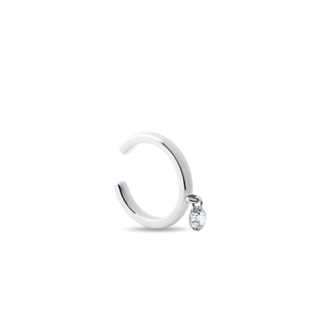 EAR CUFF AUS WEISSGOLD MIT LABORDIAMANT - EAR CUFFS - OHRRINGE