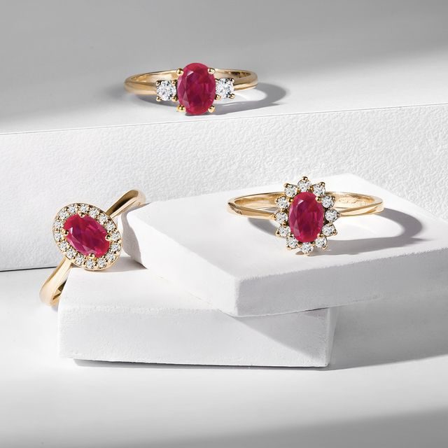 AMERICAN DIAMOND RUBY COCKTAIL RING WITH ADJUSTABLE SIZE