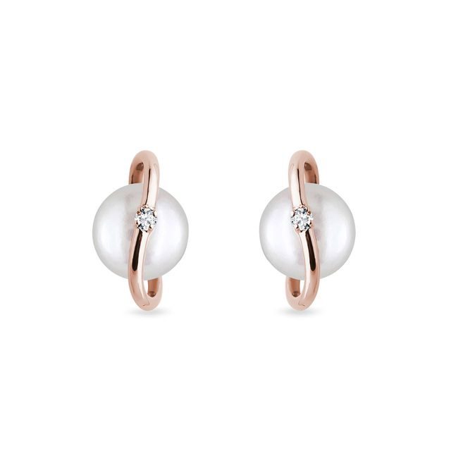 Original Freshwater Pearl Earrings in Rose Gold