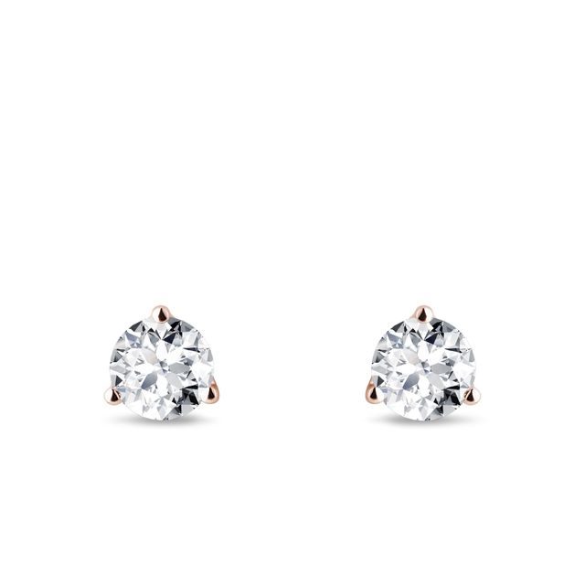 LAB-GROWN DIAMOND STUD EARRINGS IN ROSE GOLD - DIAMOND STUD EARRINGS - EARRINGS