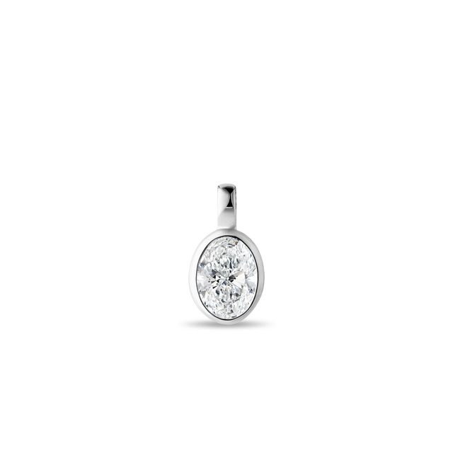 ANHÄNGER MIT 0,69 CT OVALEM LABORDIAMANT IN WEISSGOLD - MAGNETISCHE HALSKETTEN - KETTEN