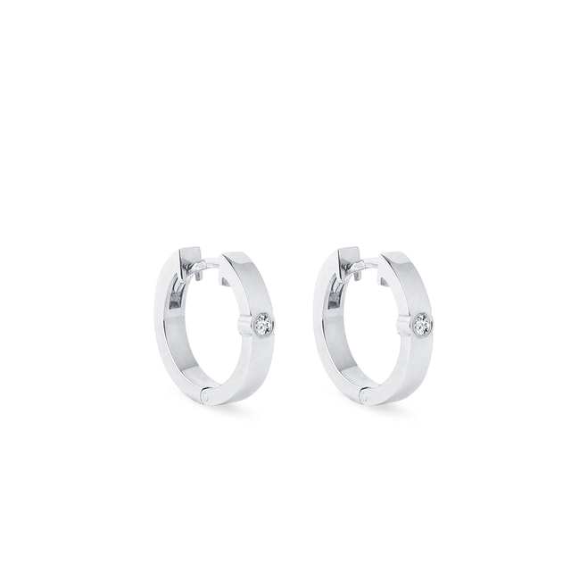 BOUCLES D'OREILLES EN OR ET DIAMANTS - BOUCLES D'OREILLES EN DIAMANT - BOUCLES D'OREILLES