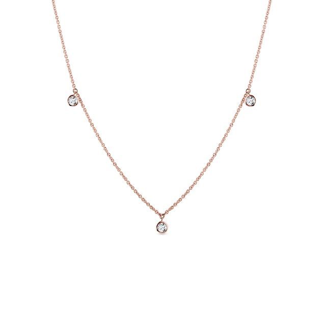 HALSKETTE AUS ROSÉGOLD MIT BEZEL DIAMANTEN - KETTEN MIT DIAMANTEN - KETTEN