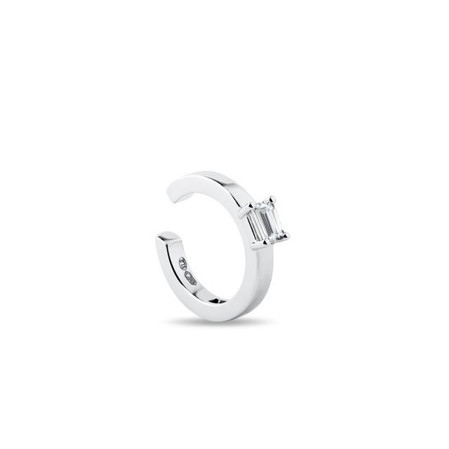 EAR CUFF MIT DIAMANT IN 14KT WEISSGOLD - EINZELNE OHRRINGE - OHRRINGE