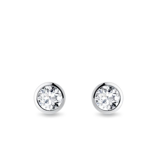 1CT DIAMOND EARRINGS IN WHITE GOLD - DIAMOND STUD EARRINGS - EARRINGS
