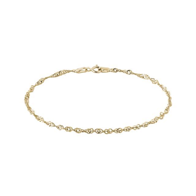 NÁRAMEK TYPU SINGAPUR ZE 14K ZLATA - ZLATÉ NÁRAMKY - NÁRAMKY