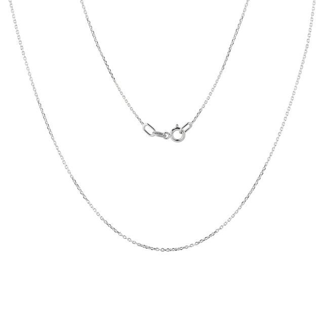 50 cm White Gold Cable Chain