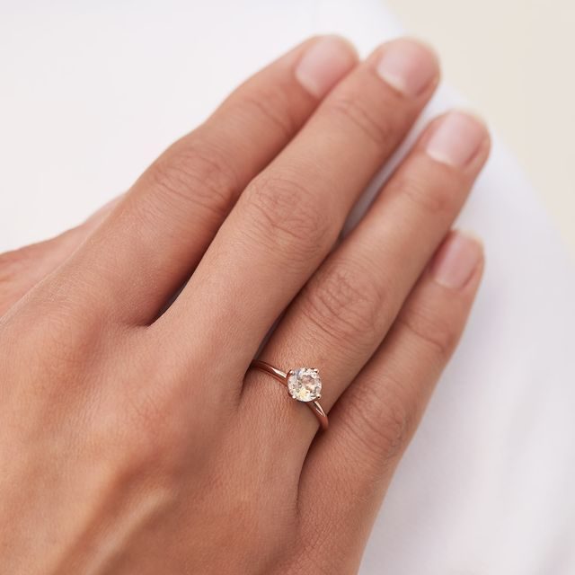 Bague de fiancaille or rose morganite hotsell