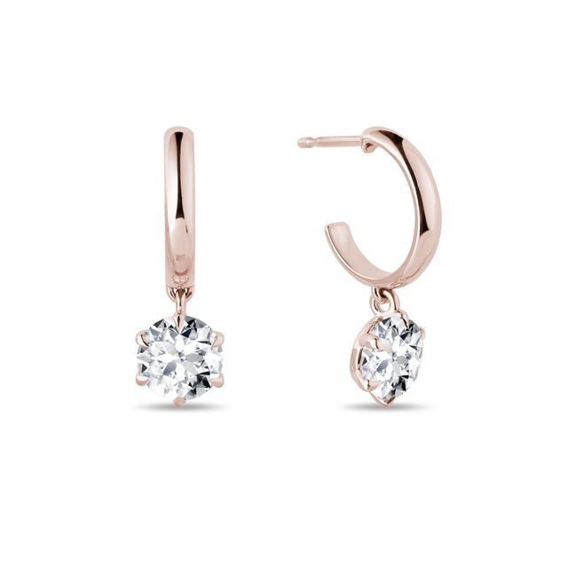CREOLEN MIT LABOR-DIAMANTEN IN ROSÉGOLD - OHRRINGE DIAMANT - OHRRINGE