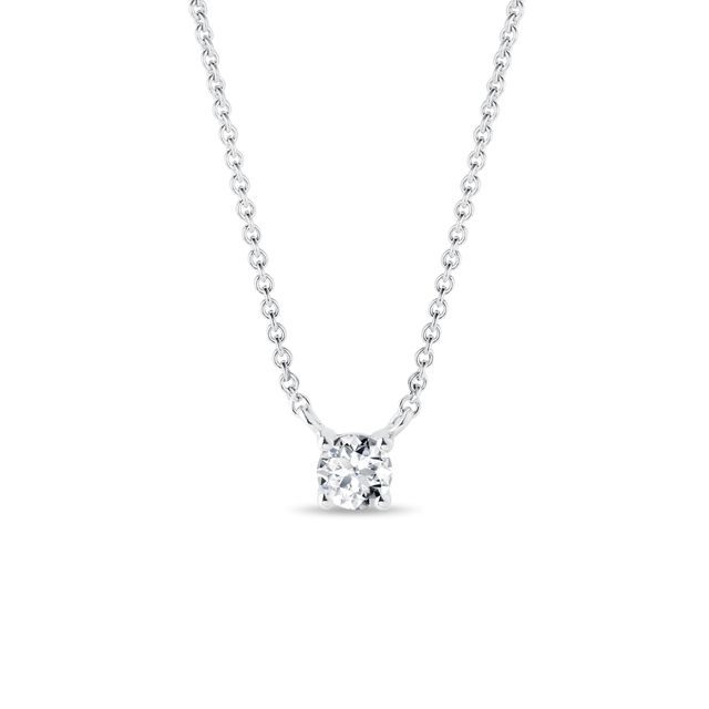 NECKLACE MADE OF WHITE GOLD WITH DIAMOND - DIAMOND NECKLACES - NECKLACES
