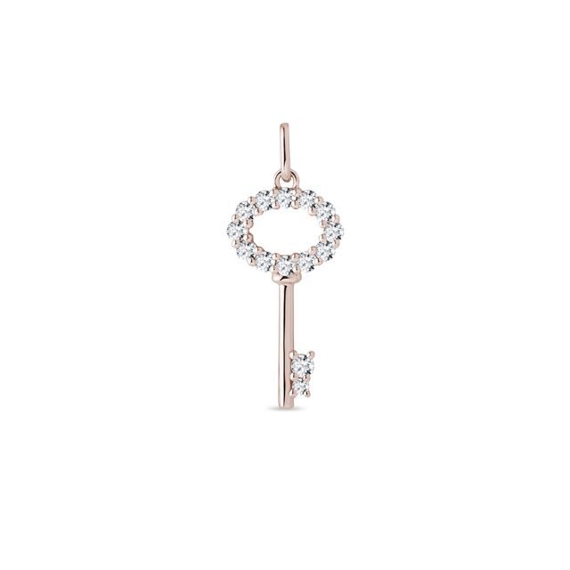 SCHLÜSSELANHÄNGER AUS ROSÉGOLD MIT DIAMANTEN - ANHÄNGER - KETTEN