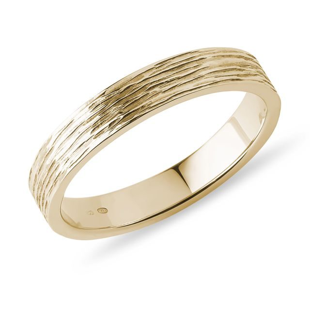 ALLIANCE POUR HOMMES EN OR FINITION GRIFFÉE - ALLIANCES DE MARIAGE HOMMES - ALLIANCES DE MARIAGE