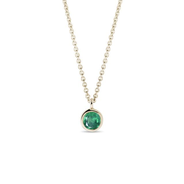 COLLIER EN OR AVEC ÉMERAUDE LUNETTE - COLLIERS AVEC ÉMERAUDE - COLLIERS