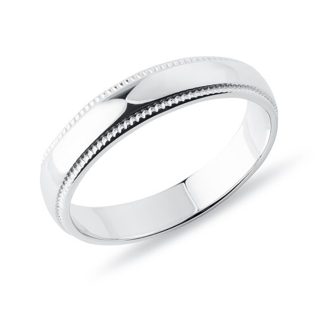 ALLIANCE POUR FEMMES EN OR BLANC DOUBLE MILGRIF - ALLIANCES DE MARIAGE FEMMES - ALLIANCES DE MARIAGE