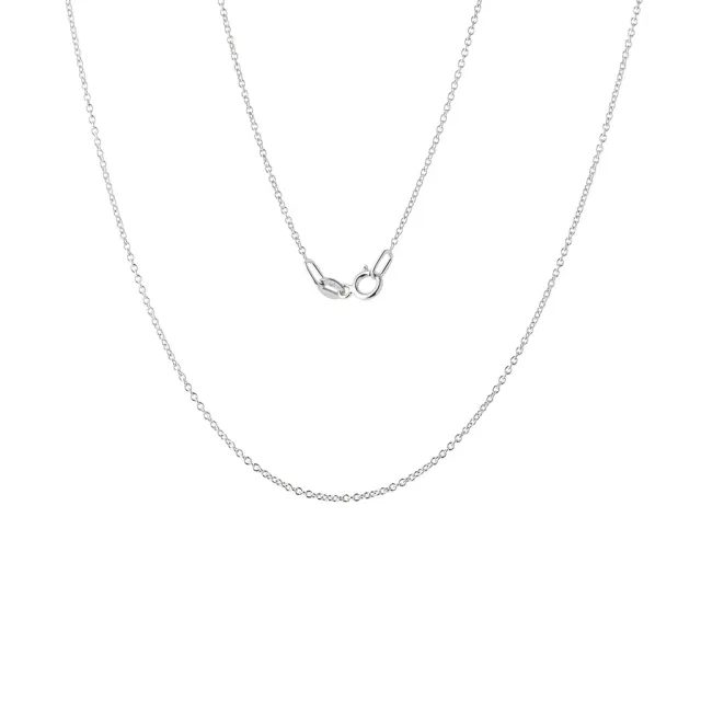 ROLO 30 CHAIN IN WHITE GOLD, 42 CM LONG - GOLD CHAINS - NECKLACES