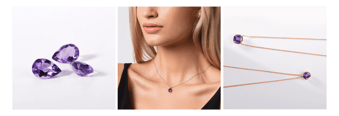 Goldschmuck mit Amethyst - KLENOTA