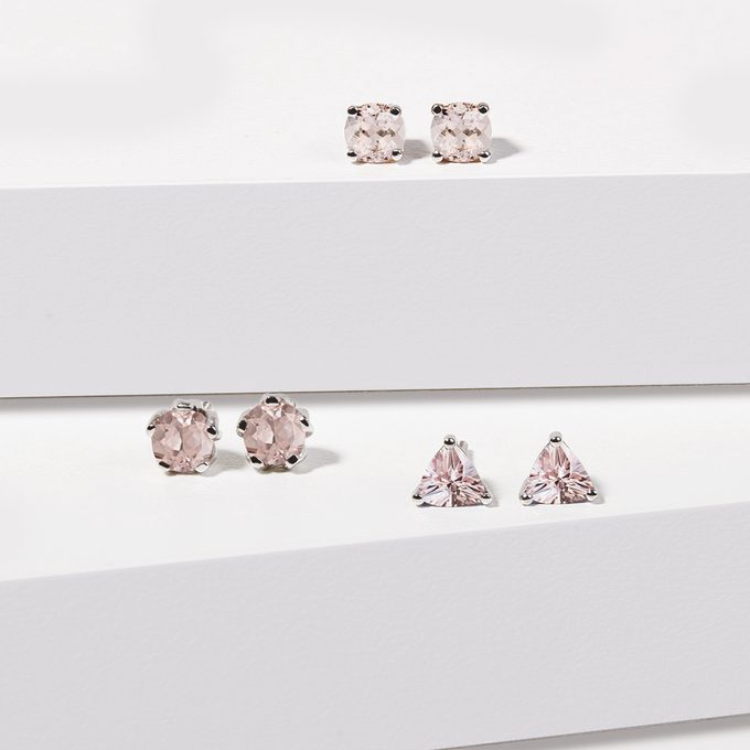  boucles d'oreilles en or morganite boucles d'oreilles - KLENOTA