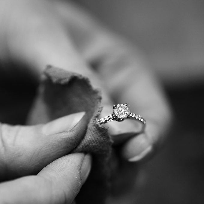 pierścionek zaręczynowy z diamentem - KLENOTA