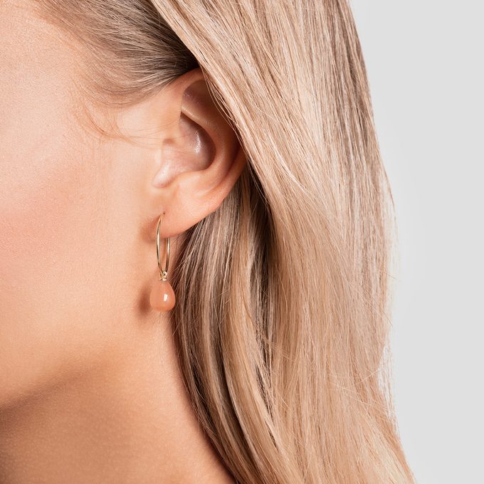  earrings with moonstone - KLENOTA