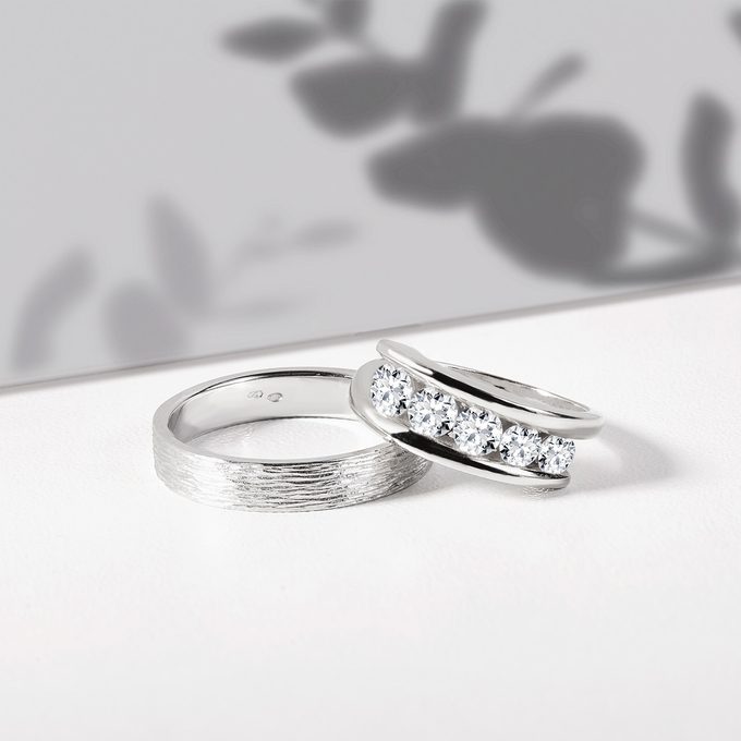 Luxusné snubné prstene s veľkými diamantmi - KLENOTA