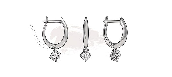 Earring Clasp & Back Types  Jewelry drawing, Jewellery sketches, Jewellery  design sketches
