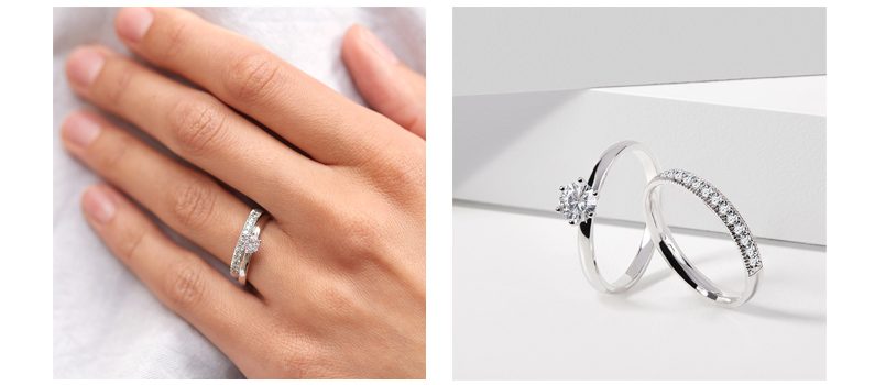 Zásnubný prsteň a svadobná obrúčka, dokonale zohraná dvojica | KLENOTA