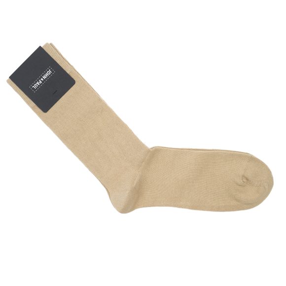 Bavlněné ponožky John & Paul - krémově béžové