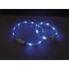 Nobby LED plochý svítící obojek pro psy modrý M 55cm