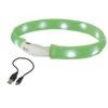 Nobby LED plochý svítící obojek pro psy zelený L 70cm