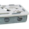 Interaktivní hra pro kočky Hole'n'Roll – box, ø 30 × 7.5 cm, filc, šedá