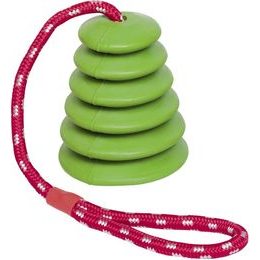 Nobby hračka pro velké psy tvrdá guma s lanem zelená 51cm