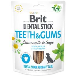 Pochoutka Brit Dental Stick Teeth & Gums s heřmánkem a šalvějí 7ks