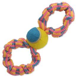 Přetahovadlo DOG FANTASY osmička barevné + tenisák vzor 2 - 27 cm