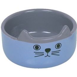 Nobby CAT FACE keramická miska pro kočky modro-šedá