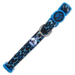 Obojek ACTIVE CAT nylonový leopard modrý