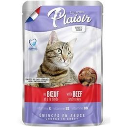 Plaisir cat 100g hovězí+krůtí kapsička