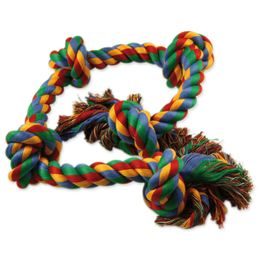 Uzel DOG FANTASY bavlněný barevný 5 knotů 95 cm