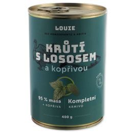Konzerva LOUIE krůtí s lososem a kopřivou 400g