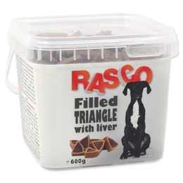 Pochoutka RASCO Dog plněné trojúhelníčky s játry