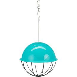 Závěsný míč na potravu napůl plastový/pletivo 16 cm