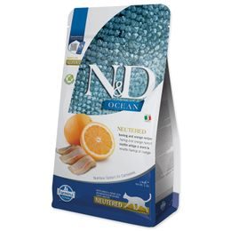 KRMIVO N&D OCEAN CAT HERRING PUMPKIN AND ORANGE ADULT 1.5KG