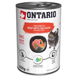 Konzerva ONTARIO Beef with Salmon flavoured with Spirulina