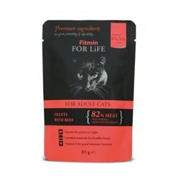 Fitmin for Life masová kapsička pro kočky Adult Beef 85 g